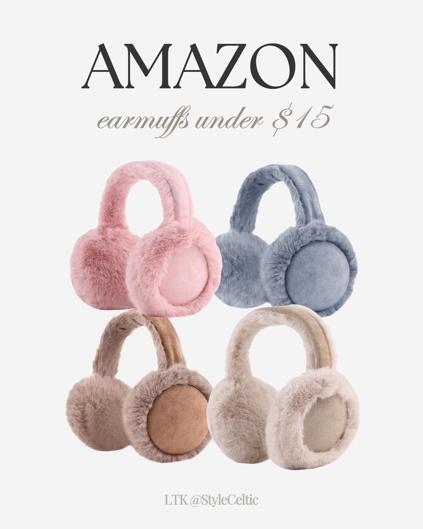 Amazon earmuffs 🤩✨
.
.
Amazon ear warmers, ear muffs, cute winter accessories, neutral winter outfits, winter gear, winter vacation, stocking stuffers, winter weather gifts, gifts for her, gift guide, holiday gifts, under $15, seasonal gifts, fuzzy earmuffs, teen gifts, girl gifts, Alaska outfits, Colorado outfits, outerwear, Amazon sales, Amazon cyber Monday, cyber week, Amazon deals

#LTKGiftGuide #LTKFindsUnder50 #LTKStyleTip