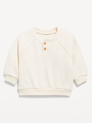 Cozy Long-Sleeve Henley Thermal-Knit Sweatshirt for Baby | Old Navy (US)