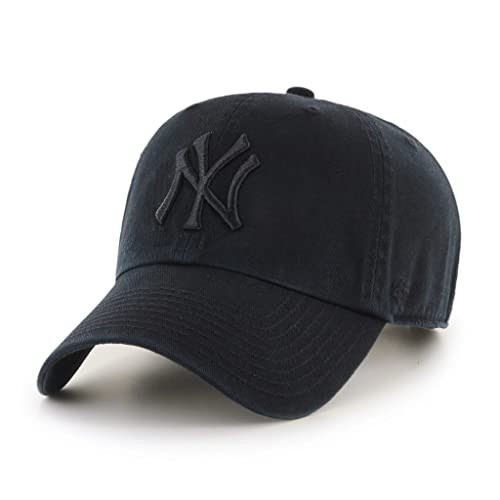 47 MLB Black/Black Clean Up Adjustable Hat Cap, Adult One Size (New York Yankees) | Amazon (US)