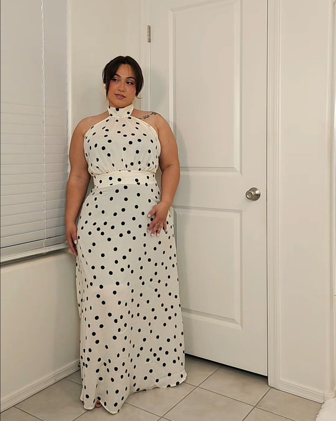 Amazon SHENHE Women's Polka Dots High Neck Halter Maxi Dress Backless A Line Flowy Elegant Dress

#LTKPlusSize #LTKMidsize