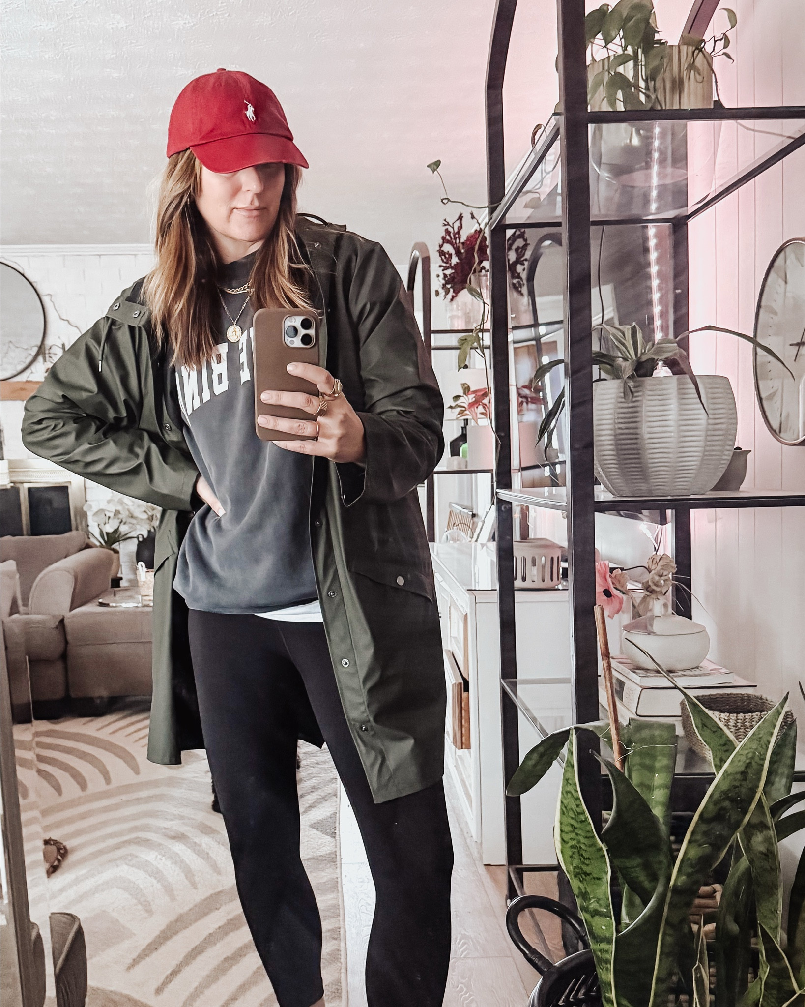 Day out outfit | thrift shopping | consignment finds | aninie bing | rains jacket | polo baseball hat #momoutfit #casualday 

#LTKSeasonal #LTKOver40 #LTKmomlife