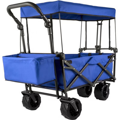 Heavy Duty Folding Wagon Collapsible Cart with All-Terrain Wheels 350 lb Capacity Detachable Canopy for Camping Garden Beach Outdoor | Target