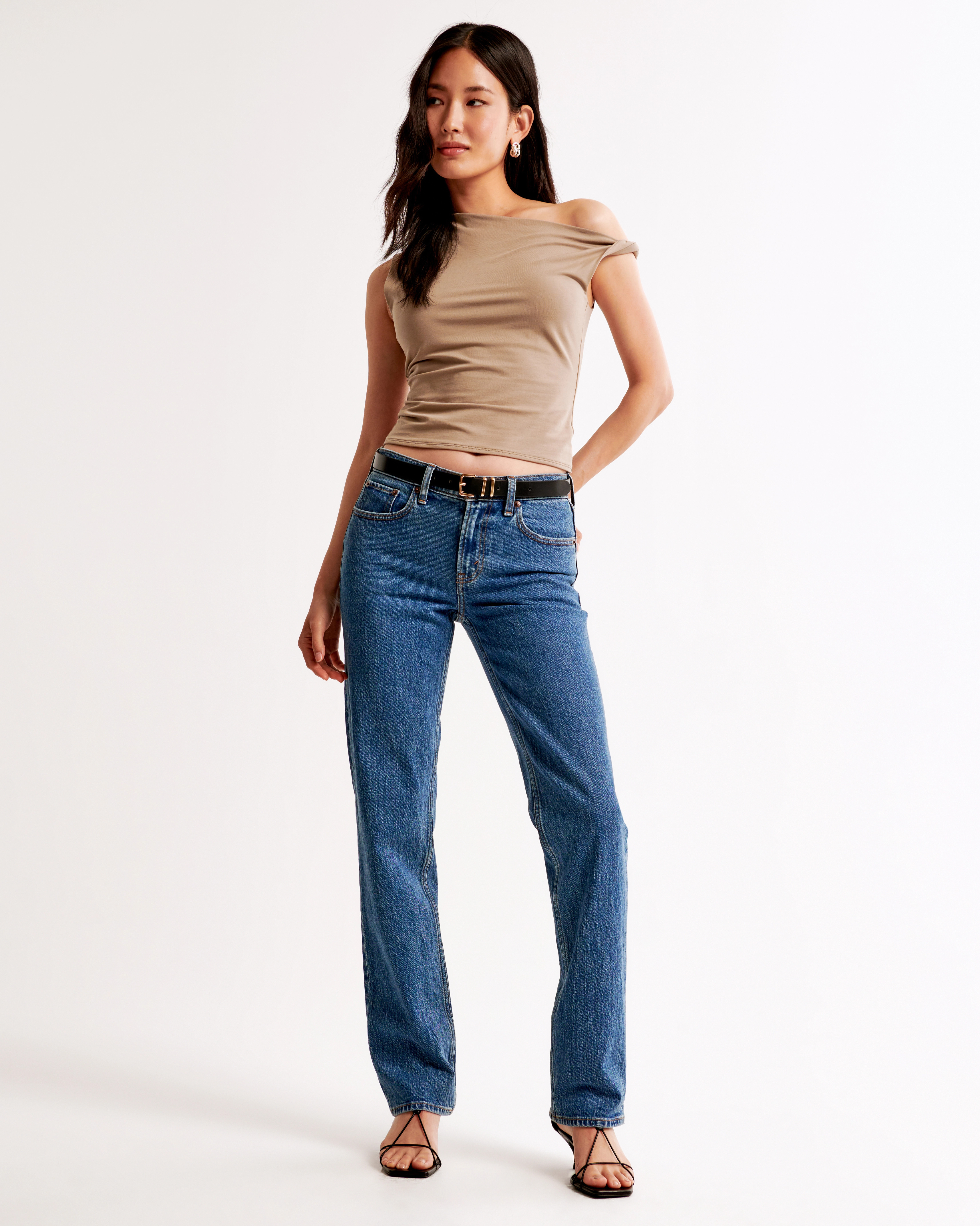 Mid Rise 90s Straight Jean | Abercrombie & Fitch (US)