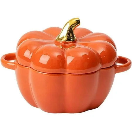 QQUOEA Oven Pumpkin Bowls Ceramic Pumpkin Pots For Cooking Pumpkin Dutch Oven Pot with Lid Mini Pumpkin Soup Bowls For Home Thanksgiving Party | Walmart (US)