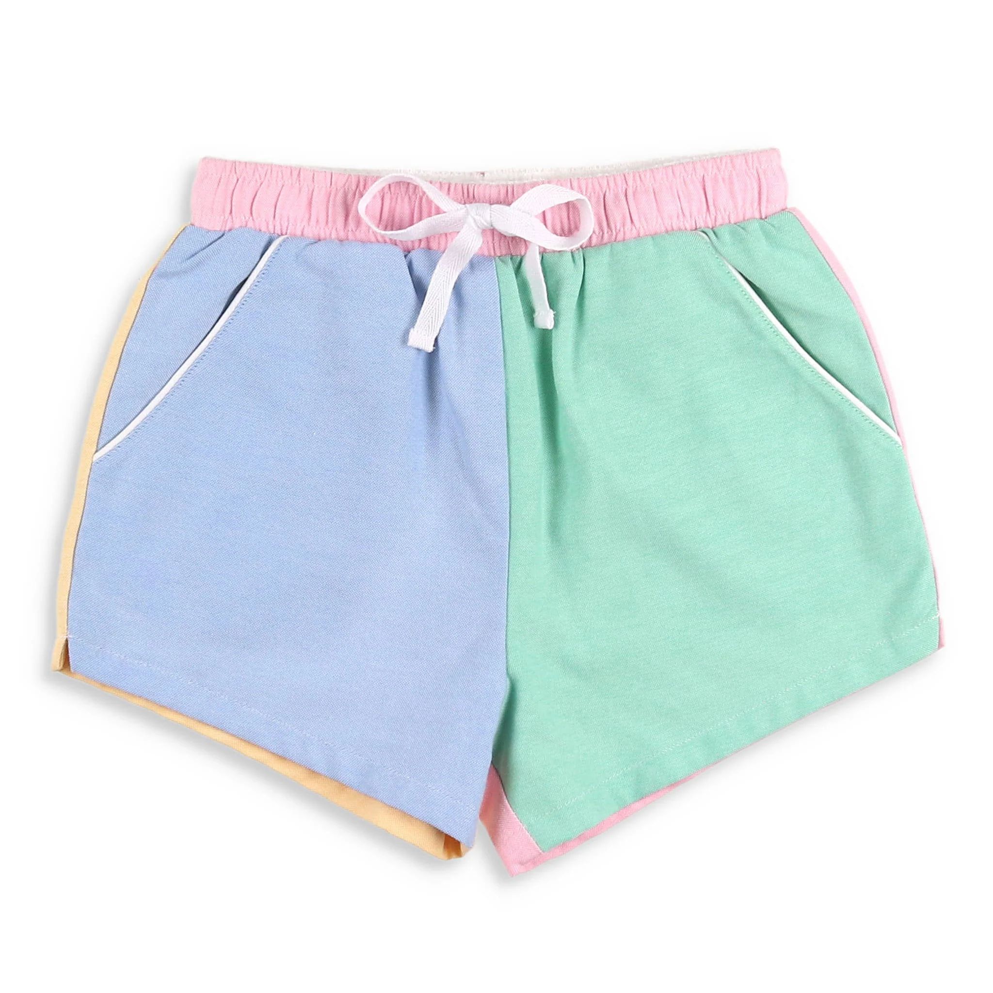 Boys Colorblock Oxford Shrimp Shorts - Shrimp and Grits Kids | Shrimp and Grits Kids