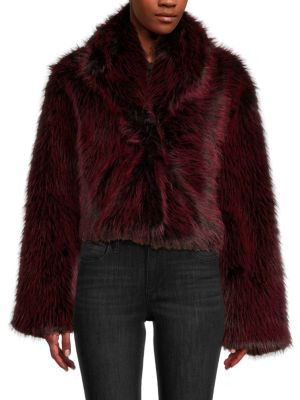 SHACI Faux Fur Cropped Jacket on SALE | Saks OFF 5TH | Saks Fifth Avenue OFF 5TH