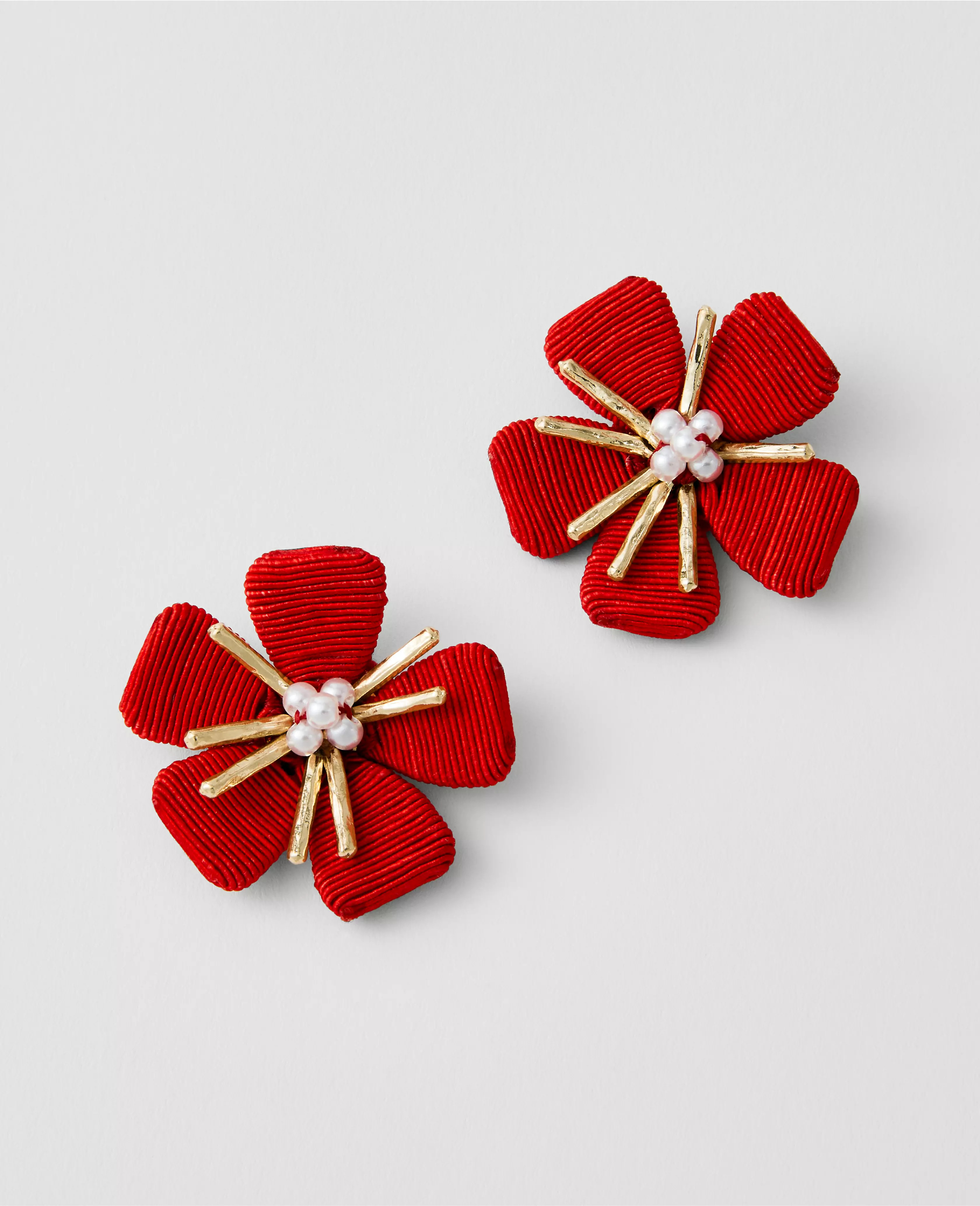 Threaded Flower Stud Earrings | Ann Taylor