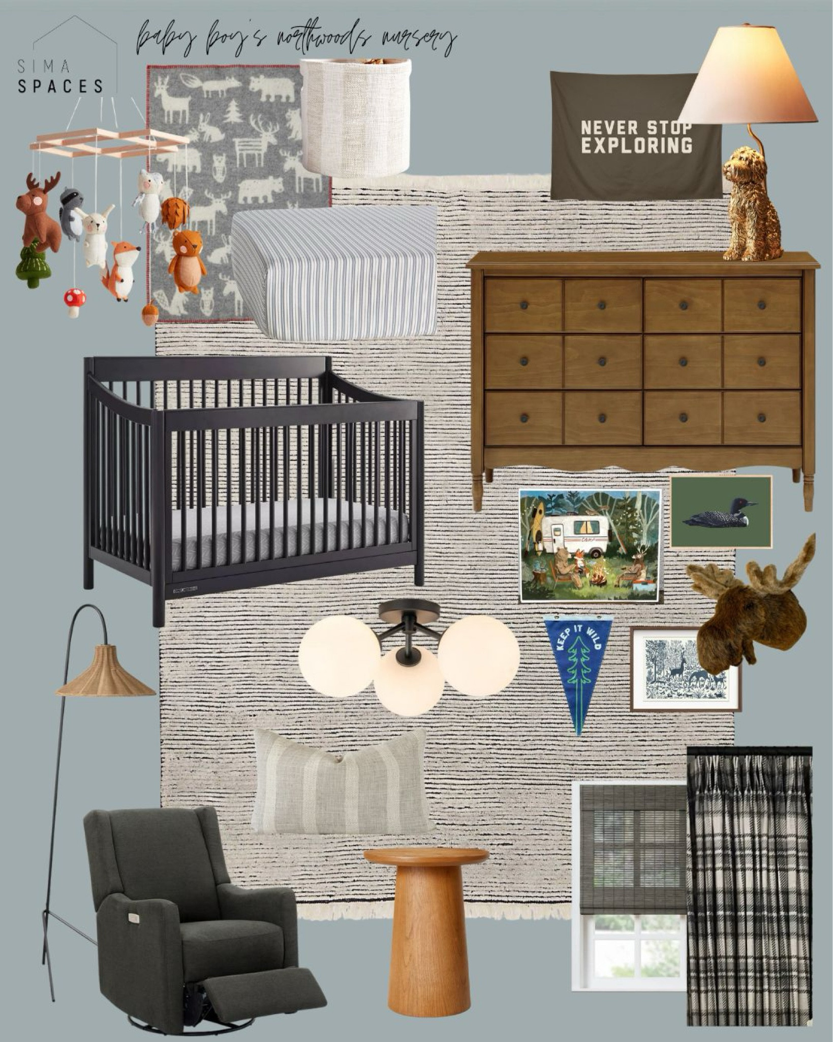 Shop baby boy’s north woods nursery 💙🫎🌲

All gallery wall items are linked in a separate post!

#LTKHome #LTKFamily #LTKBaby