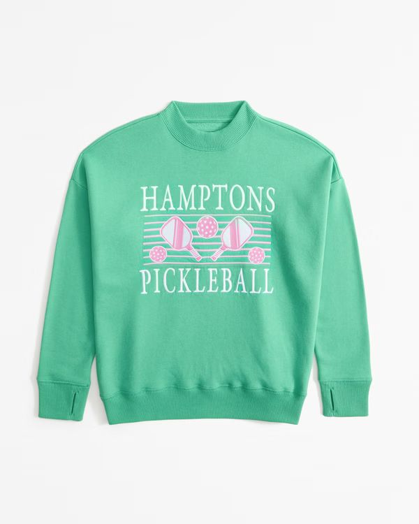 girls legging-friendly graphic crew sweatshirt | girls | Abercrombie.com | Abercrombie & Fitch (US)