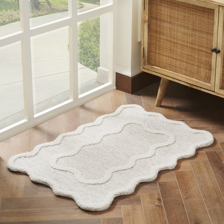 My Texas House Ivory Scallop Wool Indoor Area Rug, 24" x 36" | Walmart (US)