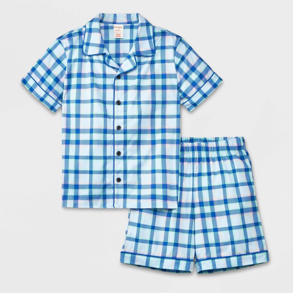 Boys' Short Sleeve Button-Up Pajama Set - Cat & Jack™ | Target