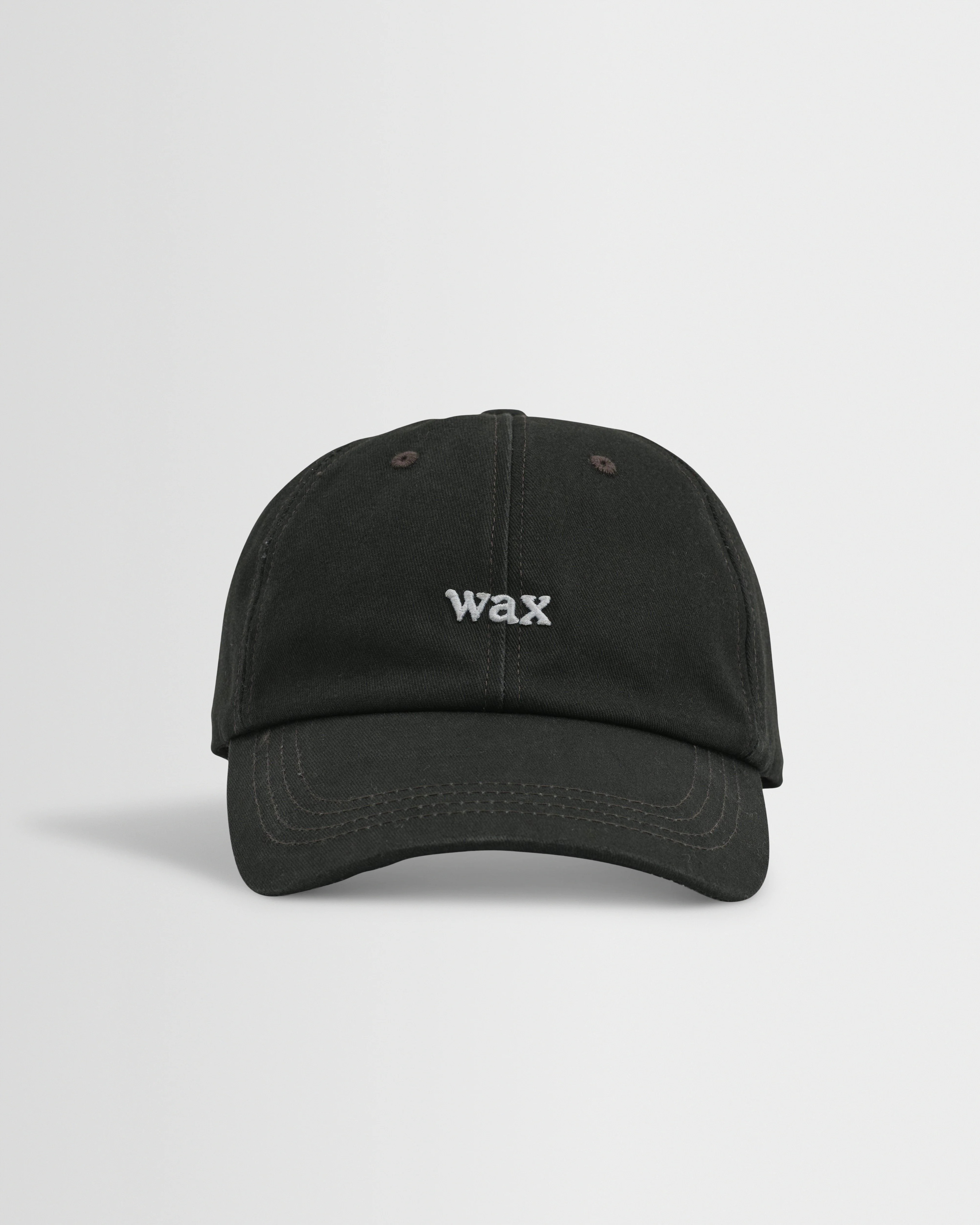 Spencer - Washed Black Cotton Sports Cap | Wax London US