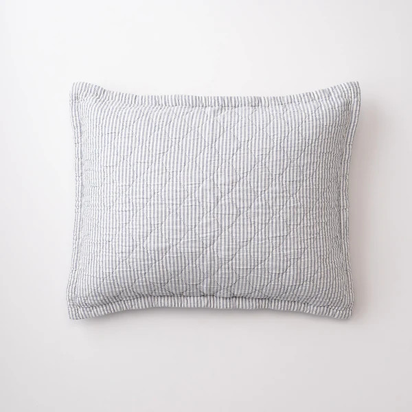 Diamond Ticking Quilted Pillow Sham | Schoolhouse