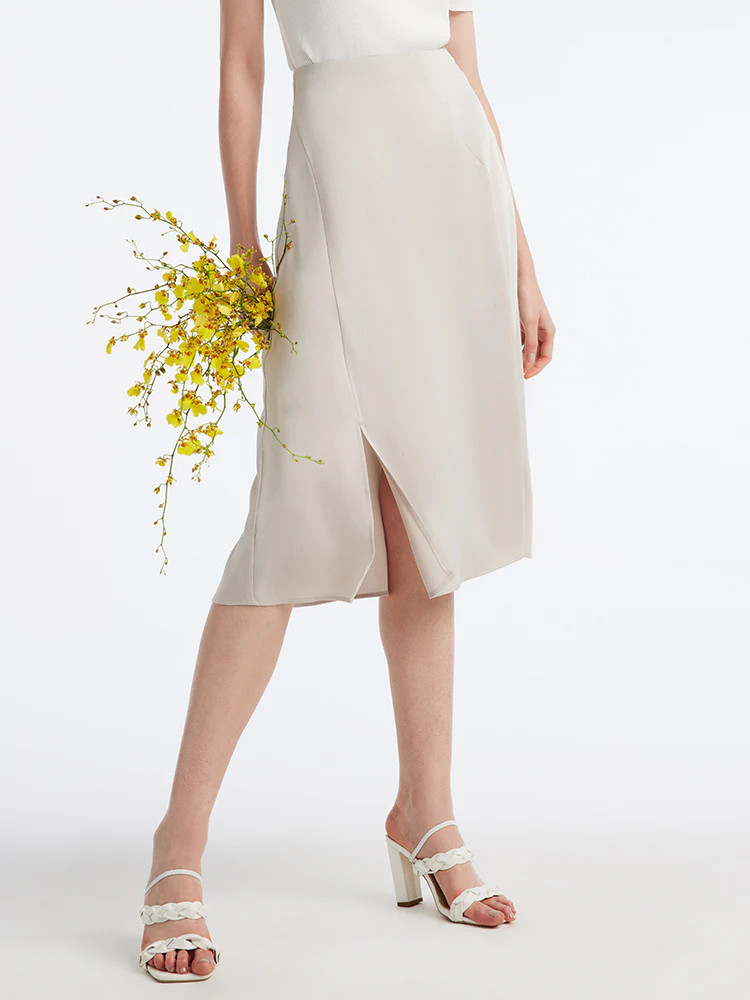 Acetate Side Split Skirt | GoeliaGlobal
