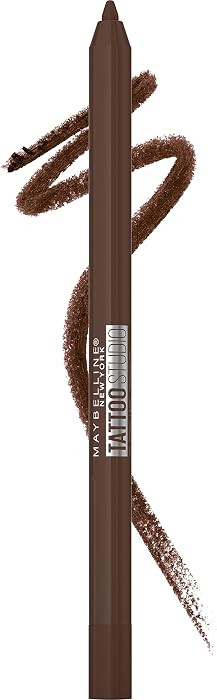 Maybelline TattooStudio Long-Lasting Sharpenable Eyeliner Pencil, Glide on Smooth Gel Pigments with 36 Hour Wear, Waterproof, Smooth Walnut, 1 Count | Amazon (US)