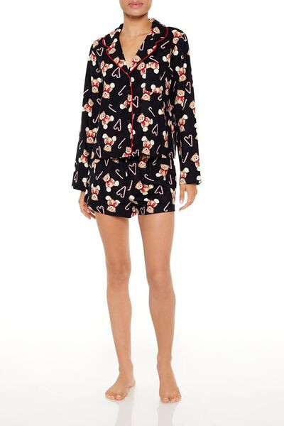 Teddy Bear Shirt & Shorts Pajama Set | Forever 21