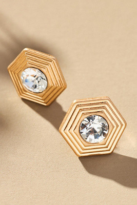 Crystal Hexagons Post Earrings | Anthropologie (US)