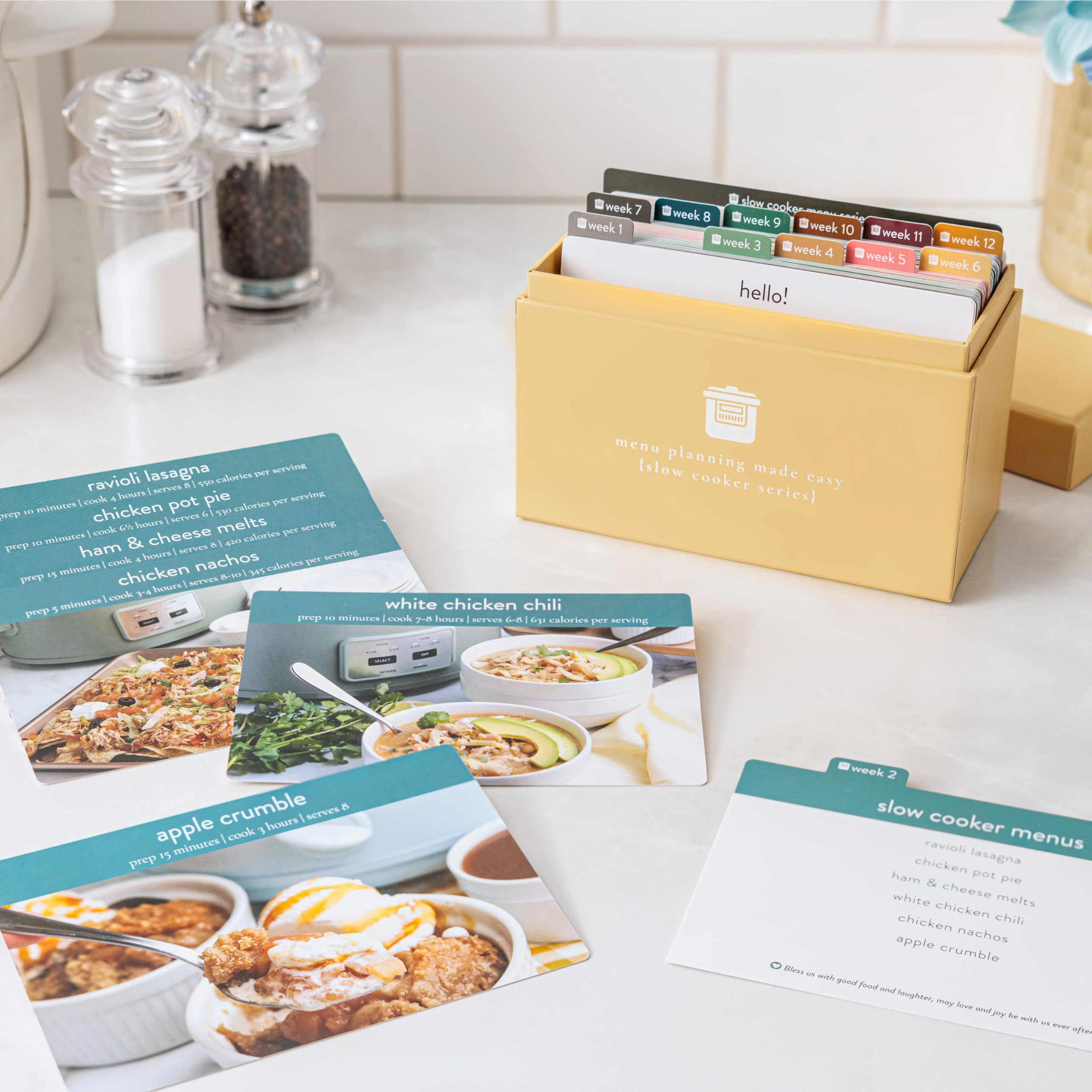 PPP Meal Planner with 72 Photo Recipe Cards (Slow Cooker) - Weekly Menu Planner | Recipe Box | 12... | Amazon (US)