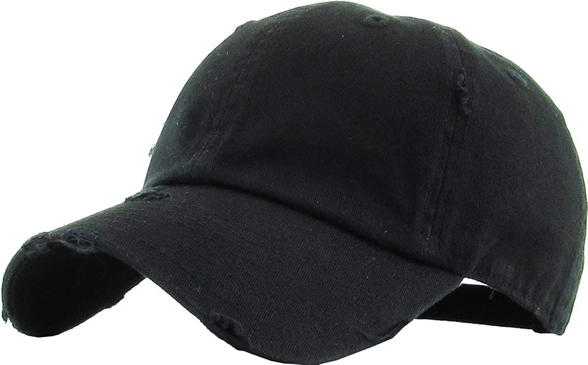 Amazon.com: KBETHOS KBE-VINTAGE BLK Vintage Washed Cotton Baseball Cap, Black : Clothing, Shoes &... | Amazon (US)