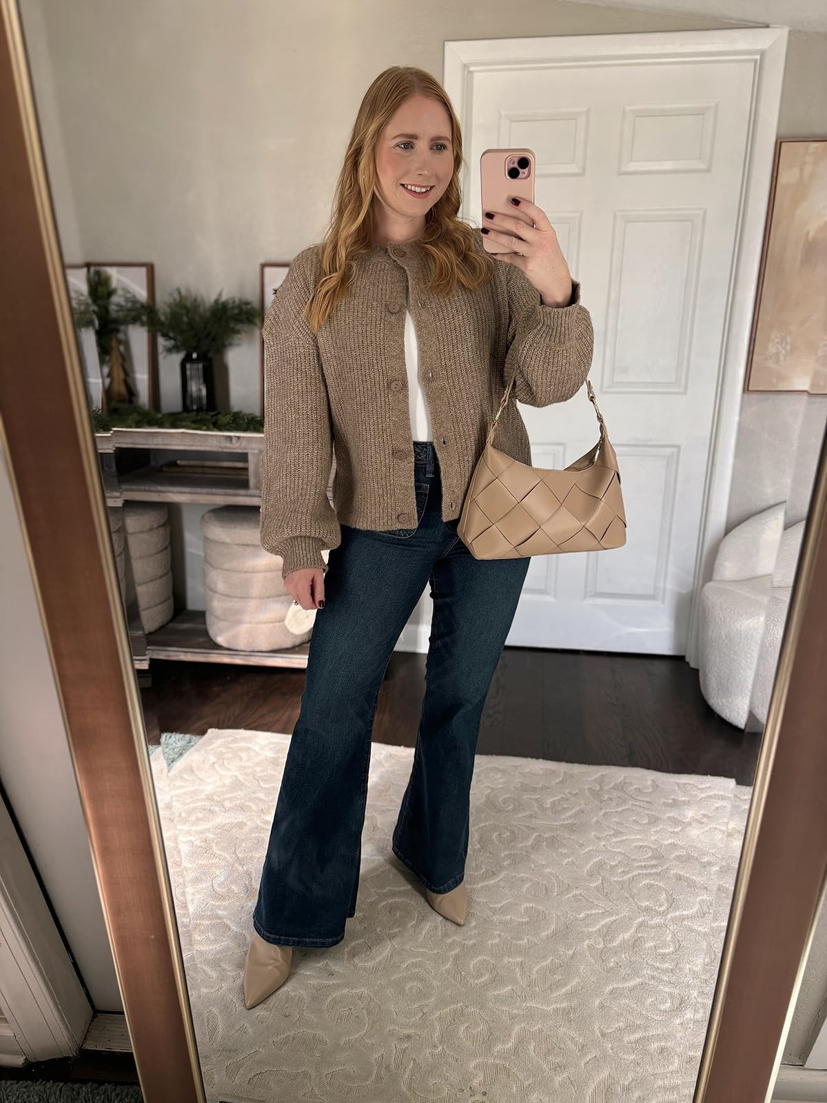 BTFBM Women's Chunky Knit Fall Cardigan 2024 Winter Long Sleeve Button Down Soft Loose Cropped Sweater Outerwear | Amazon (US)