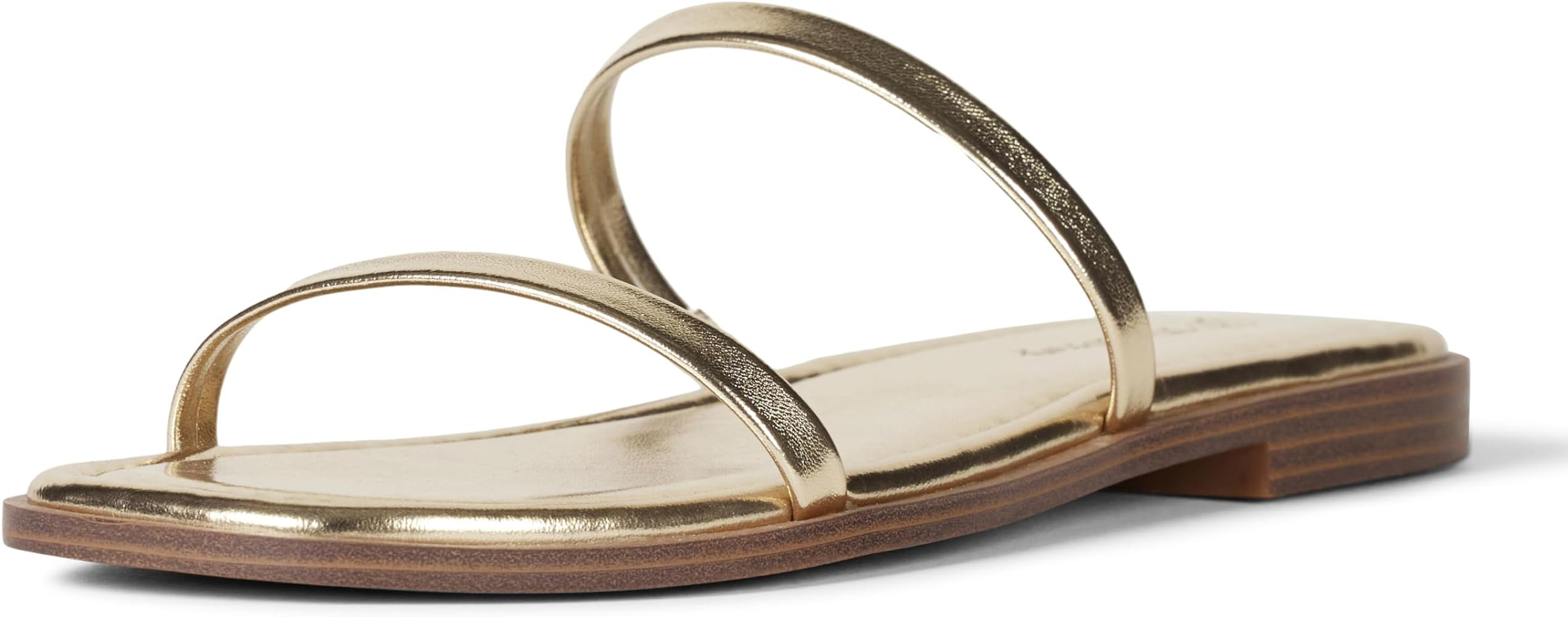 The Drop Women's Paris Square Toe Two Strap Flat Sandal | Amazon (US)