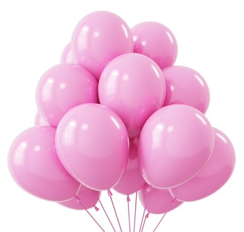 KBZVNAF Pink Balloons Latex Party Balloons - 50 Pack 12 inch Helium Matte Pink Balloons for Birthday Wedding Baby Shower Gender Reveal Party Decorations | Amazon (US)