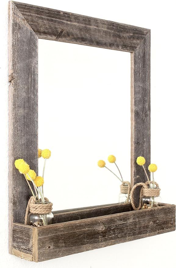 BarnwoodUSA 16x20 Mirror Large Farmhouse with Shelf | Rectangular Wall Outer Dims 21.5x25.5 Recla... | Amazon (US)