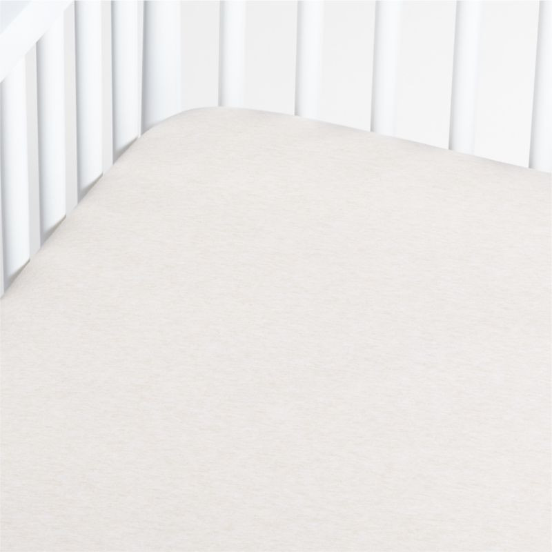 Baby's First Natural Organic Jersey Baby Crib Fitted Sheet + Reviews | Crate & Kids | Crate & Barrel