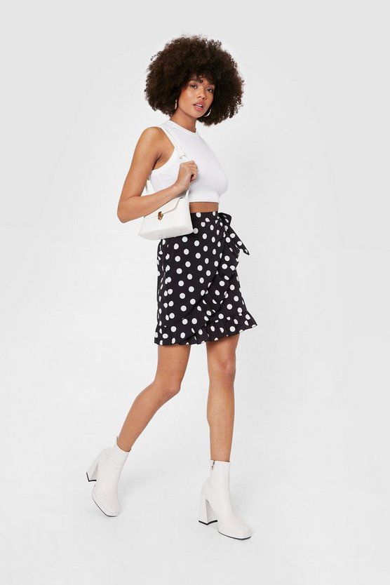 Polka Dot It Going On Ruffle Mini Skirt | NastyGal (US & CA)