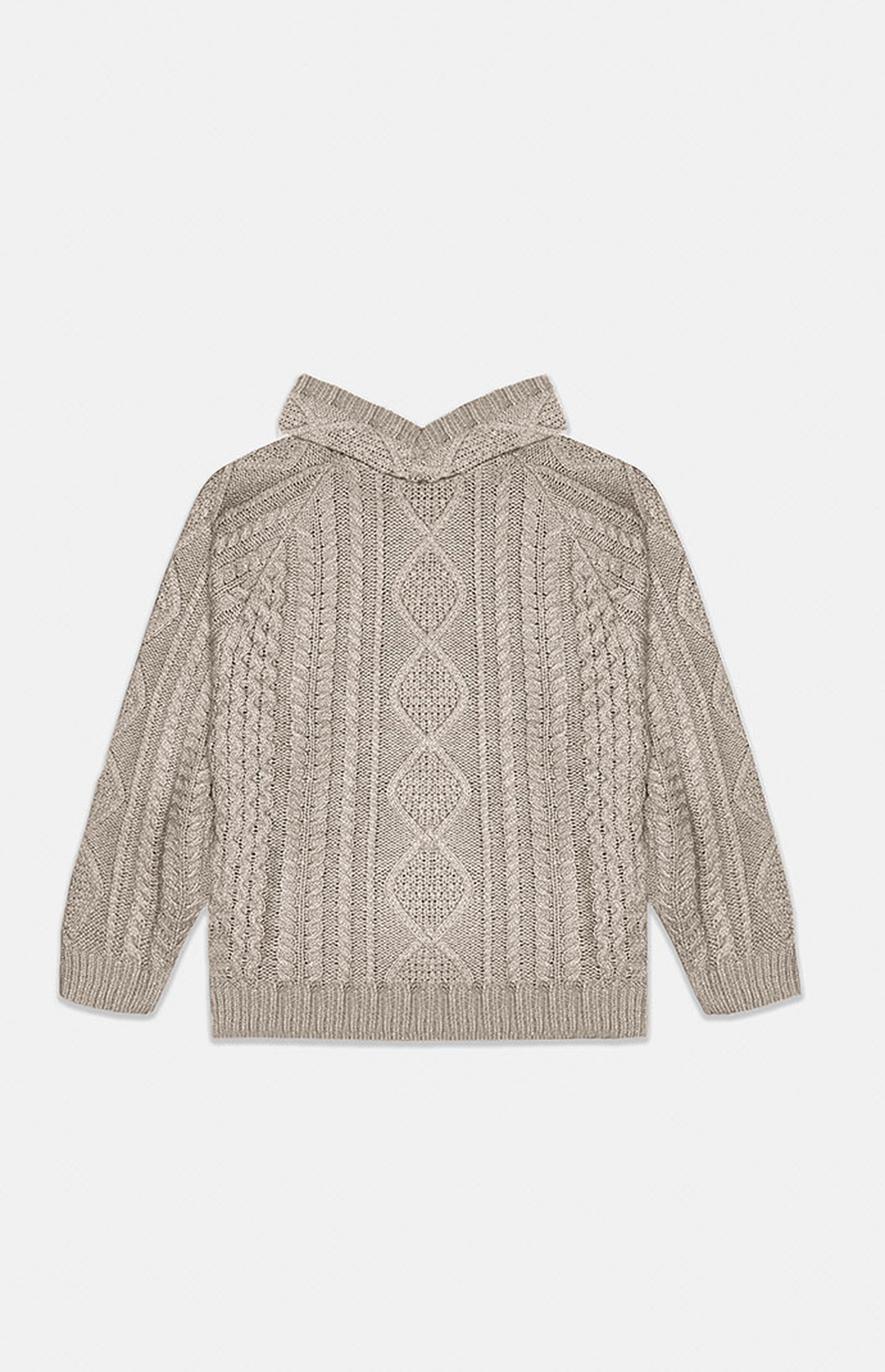 Fear of God Essentials Core Heather Cable Knit Hoodie | PacSun | PacSun