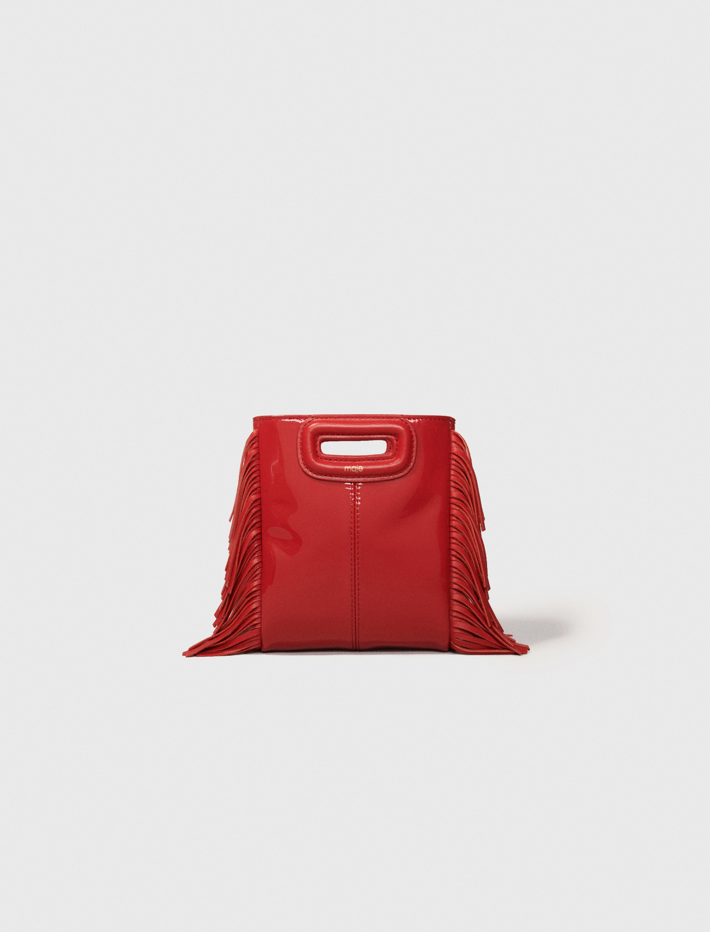 Patent leather M Mini bag Red for Women | Maje | Maje US