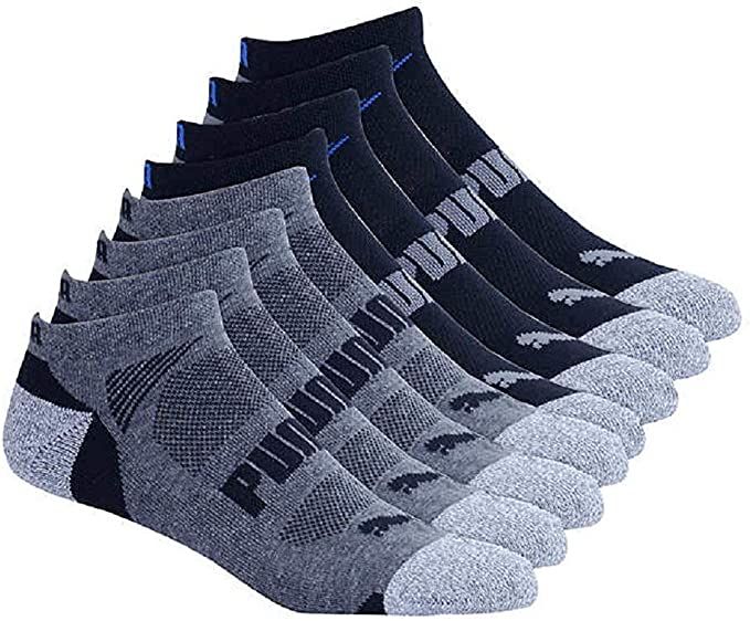 Puma Men's No show Sport Socks, Moisture Control, Arch Support (8 Pair) | Amazon (US)