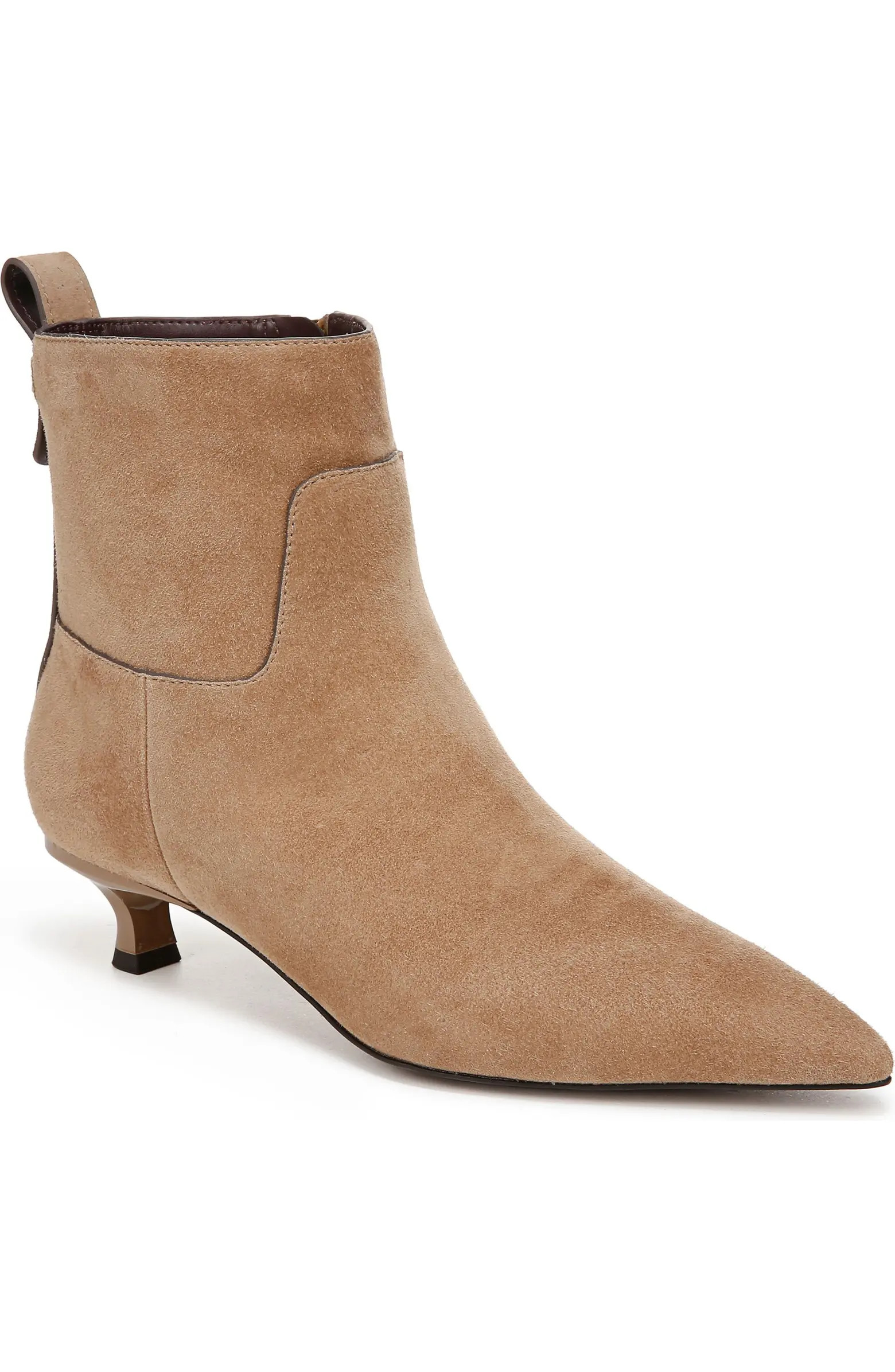Mala Pointed Toe Kitten Heel Bootie (Women) | Nordstrom Rack