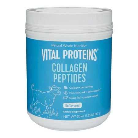 Vital Proteins Unflavored Collagen Peptides, 20 oz with Bovine Hide Collagen Peptides | Walmart (US)