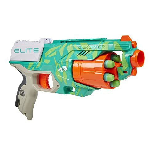 NERF Elite Disruptor Dynamic Green Dart Blaster, Rotating Drum, Slam Fire, Easter Gift for Kids, Kids Outdoor Toys for 8 Year Old Boys & Girls (Amazon Exclusive) | Amazon (US)