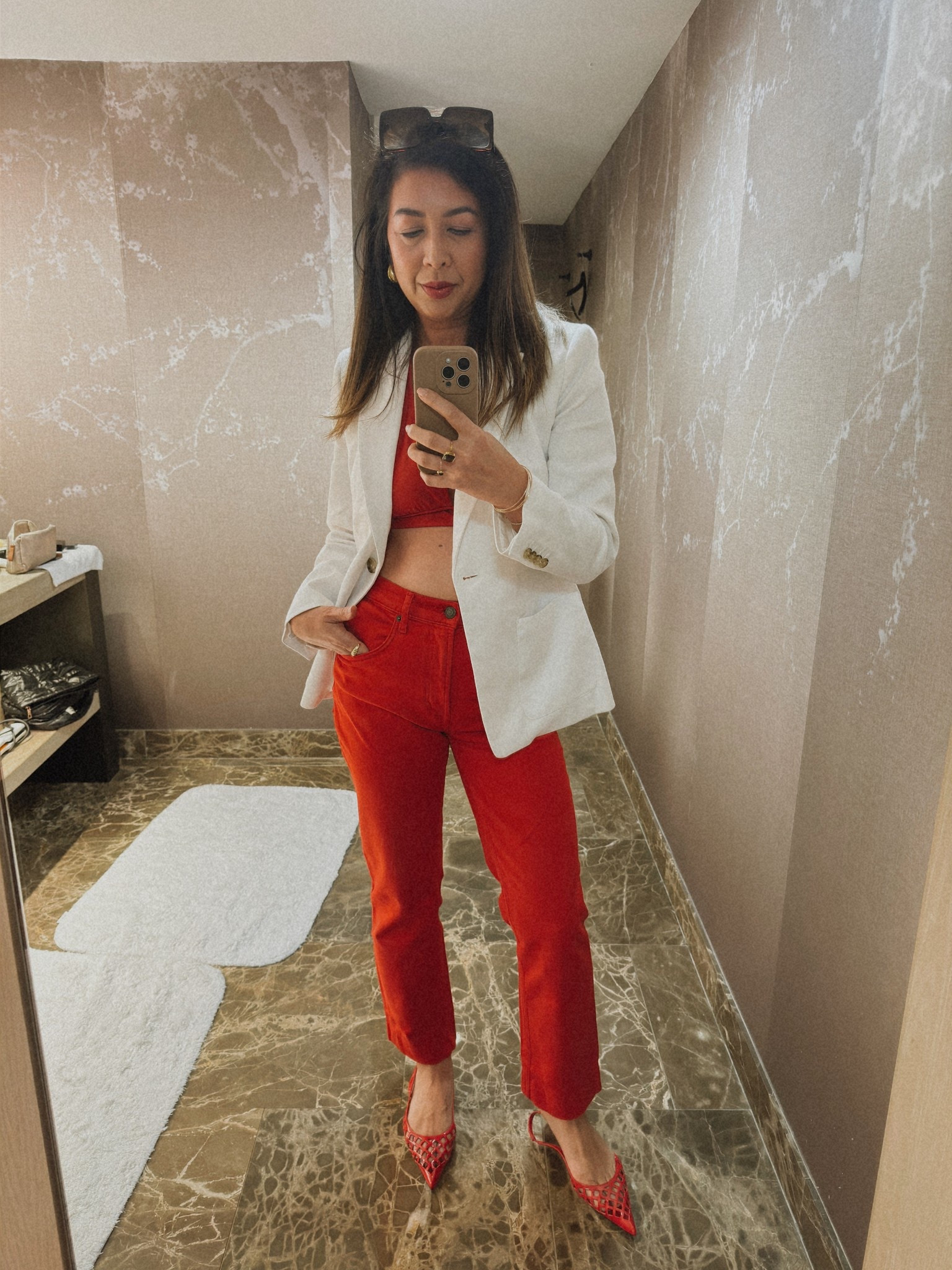 Poppin with the red. ❤️

#LTKOver40 #LTKSeasonal #LTKFindsUnder50