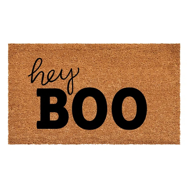 Leadore Hey Boo Non-Slip Indoor and Outdoor Door Mat | Wayfair North America