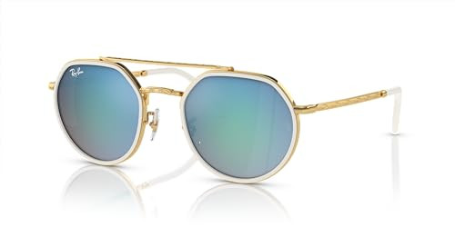 Ray-Ban RB3765 Sunglasses, Gold/Brown Gradient Brown Mirrored Blue, 53 mm | Amazon (US)