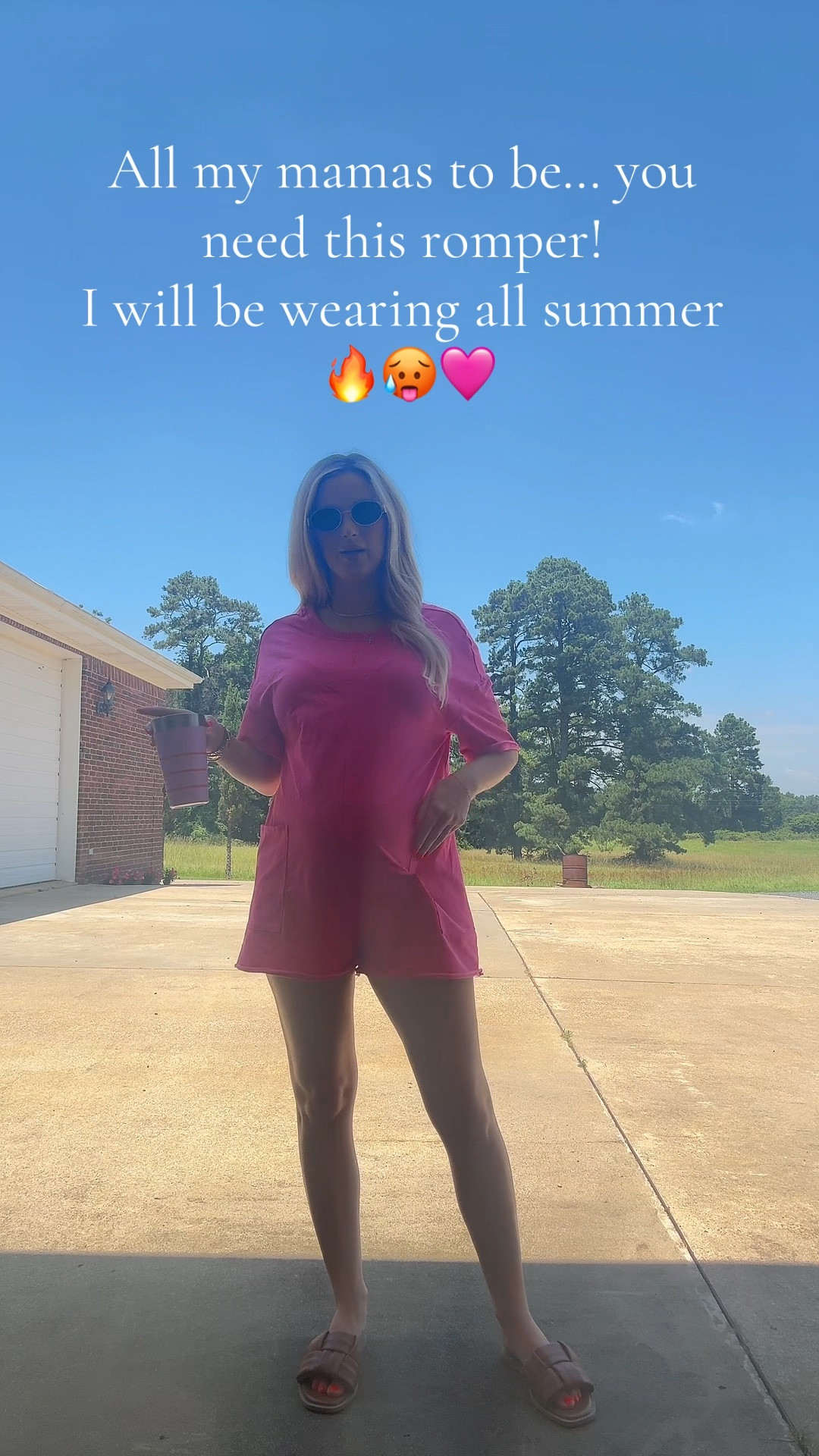 I will be buying this romper in every color this summer. Perfect for my pregnant ladies. 
Wearing a size small 🩷🎀

#LTKFindsUnder50 #LTKSeasonal #LTKBump