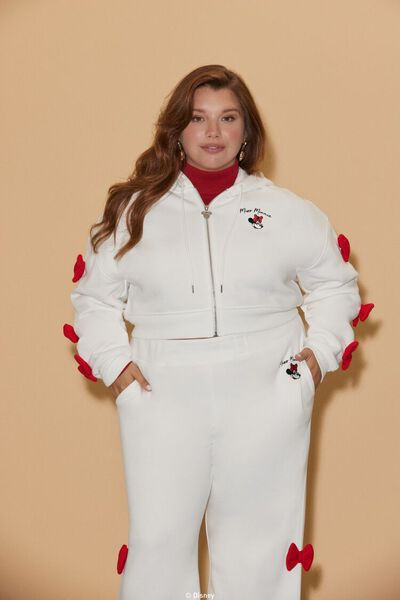 Plus Size Disney Minnie Mouse Bow Zip-Up Hoodie | Forever 21