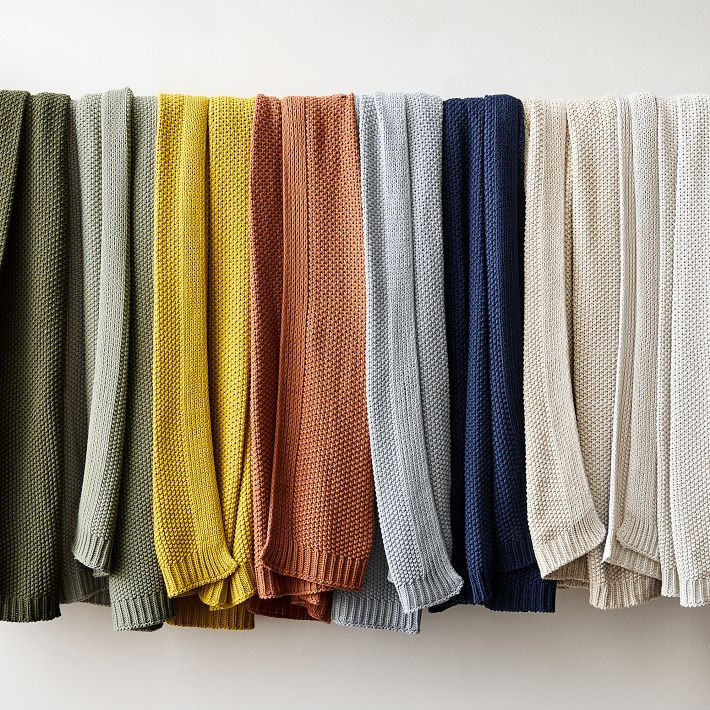 Cotton Knit Throws | West Elm (US)