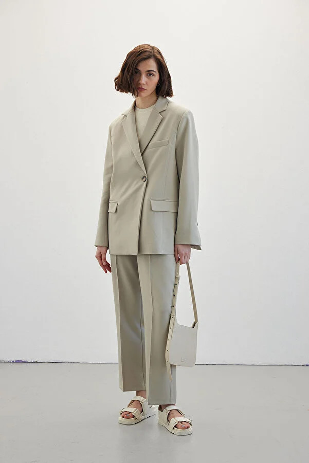 Manuka Stoffhose mit weitem Bein Çağla Fast ausverkauft | Trendyol DE