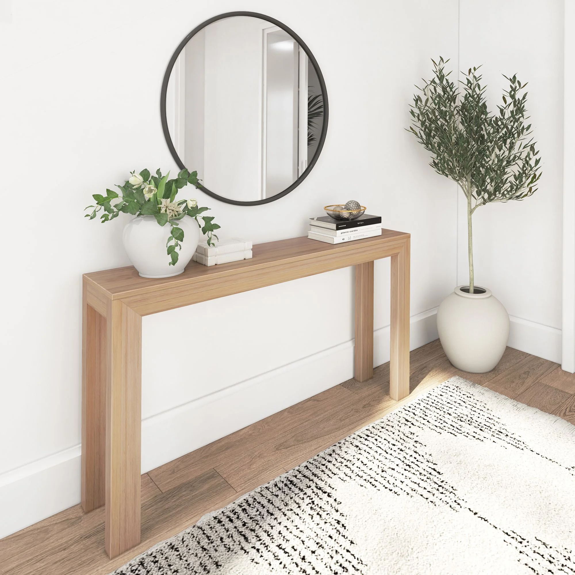 Plank+Beam 56" Modern Console Table, Table for Entryway, Wooden Tables, Narrow Table | Walmart (US)