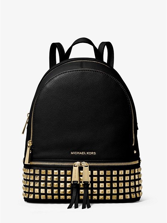 Rhea Medium Studded Leather Backpack | Michael Kors US