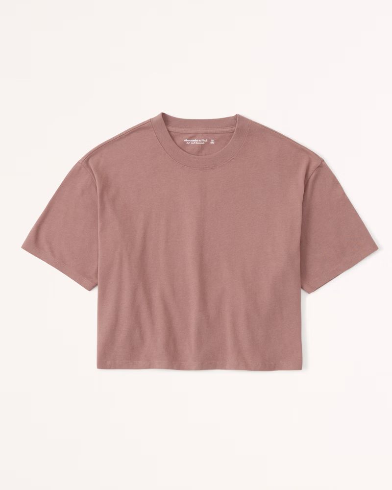 Cropped Boyfriend Essential Tee | Abercrombie & Fitch (US)