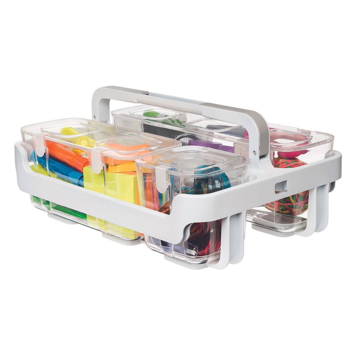 Deflecto Caddy Organizer Frame & 3 Bins | The Container Store