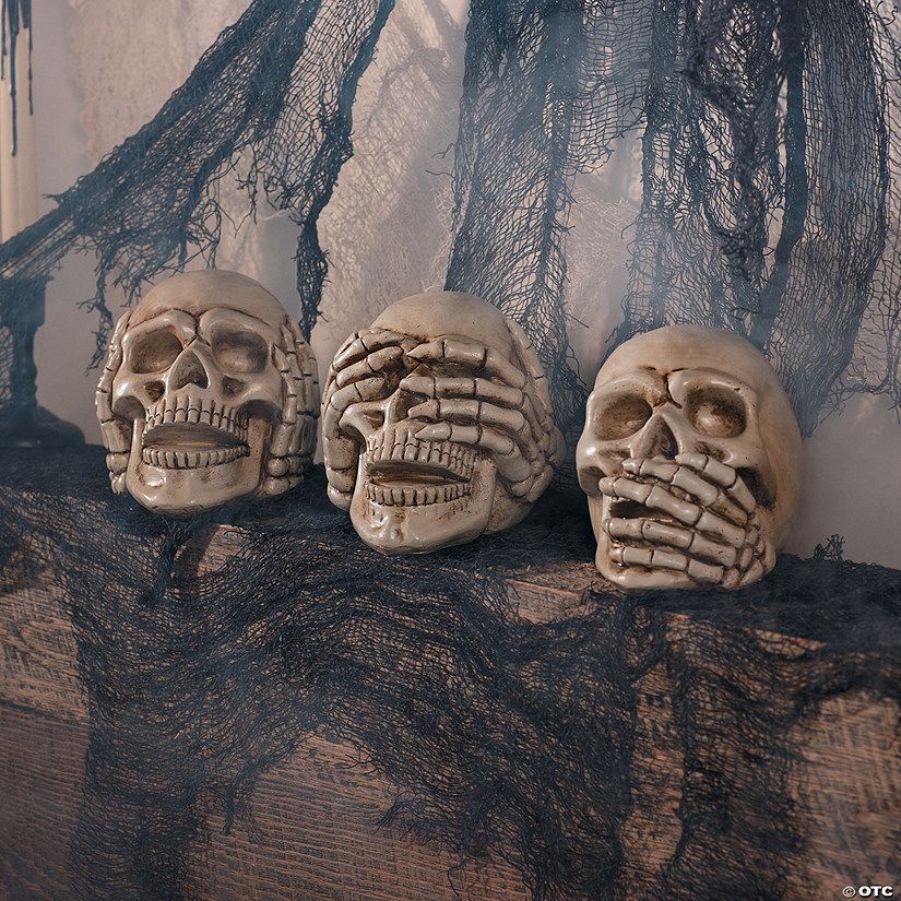 No Evil Skulls Halloween Decoration | Oriental Trading Company