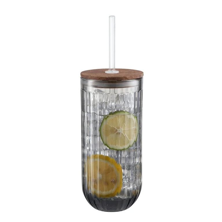 Better Homes & Gardens Rib Smoke Glass Sipper | Walmart (US)