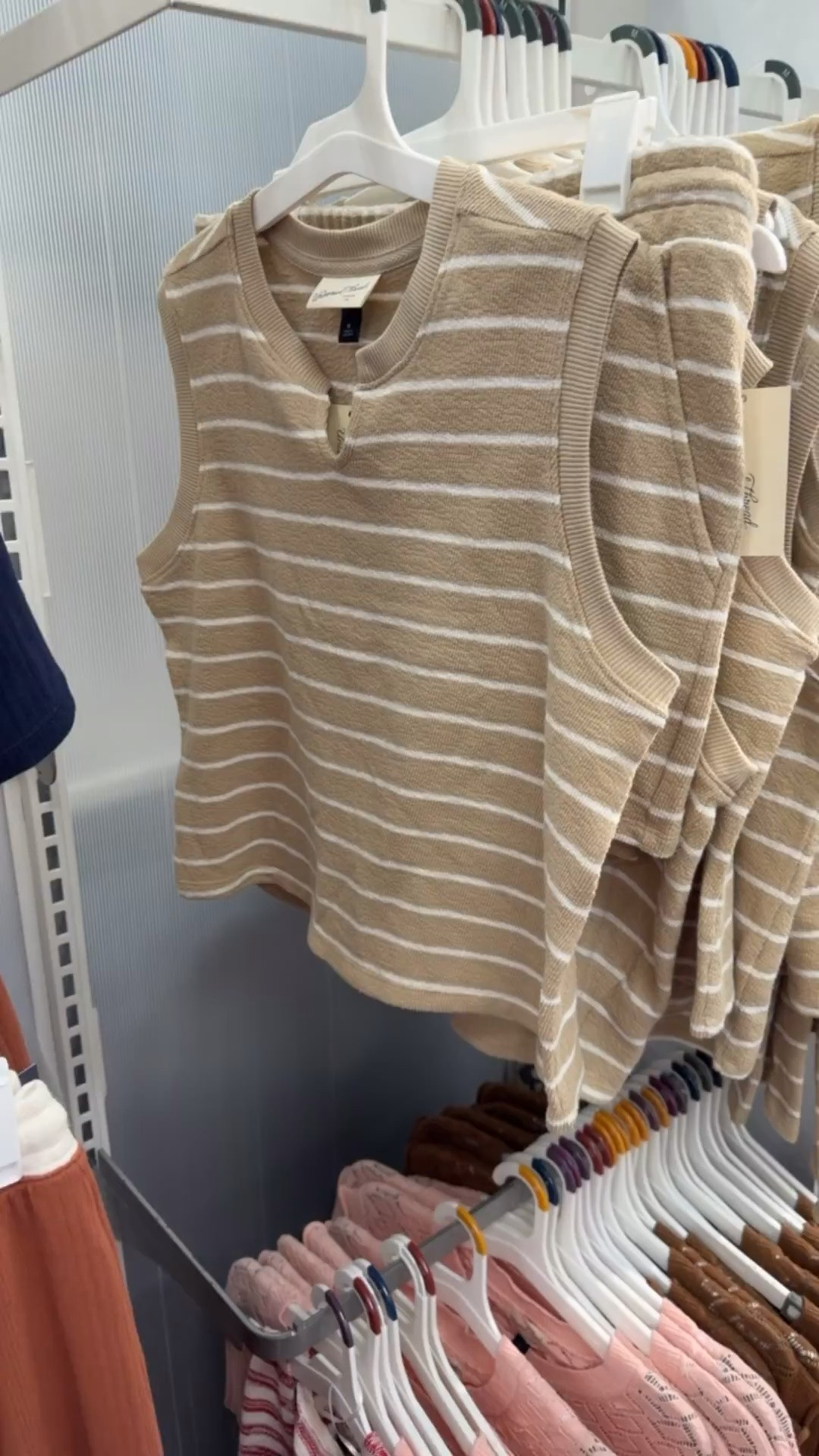 I spotted this striped knit tank while browsing and immediately started thinking about all the ways it could transition into fall. The soft neutral stripes, textured knit fabric, and relaxed fit make it easy to wear now with denim shorts and later under a jacket with jeans. It’s one of those pieces that quietly works with everything already in your closet.

Striped knit tank, neutral striped top, sleeveless sweater tank, transitional fashion, fall layering piece, casual everyday outfit, textured knit top, capsule wardrobe, neutral style, HauteandHumid

#LTKSeasonal #LTKOver40 #LTKootd