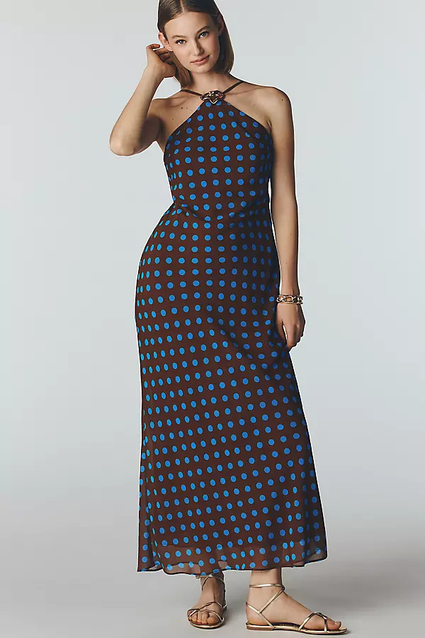 By Anthropologie Halter Hardware Maxi Dress | Anthropologie (US)
